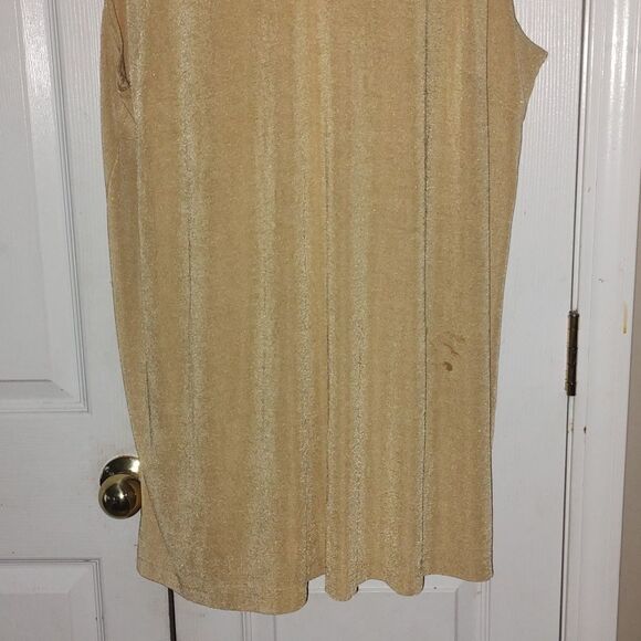 Byland Woman Collection gold sleeveless tunic SZ 28W - Picture 2 of 6